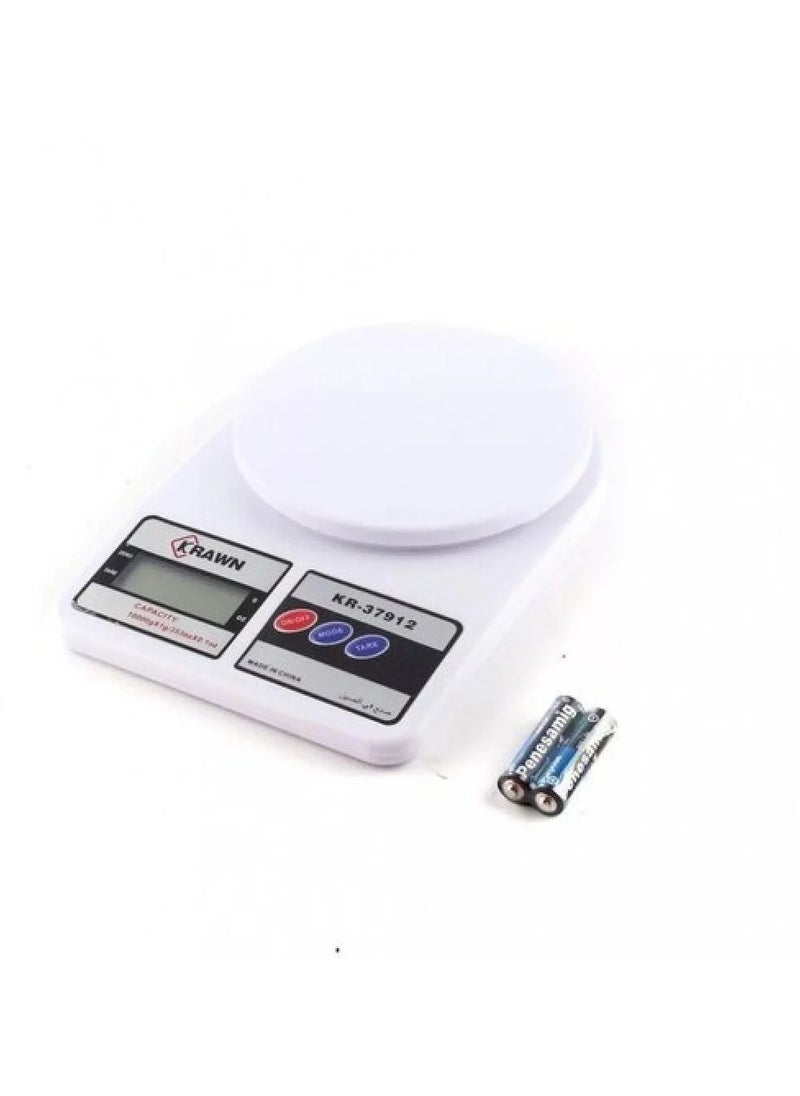 كراون - ميزان رقمي طراز KR-37912 لون ابيض 5 - 10 كيلو جرا - Image 1