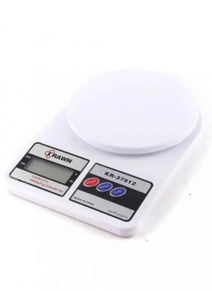 كراون - ميزان رقمي طراز KR-37912 لون ابيض 5 - 10 كيلو جرا - Image 1