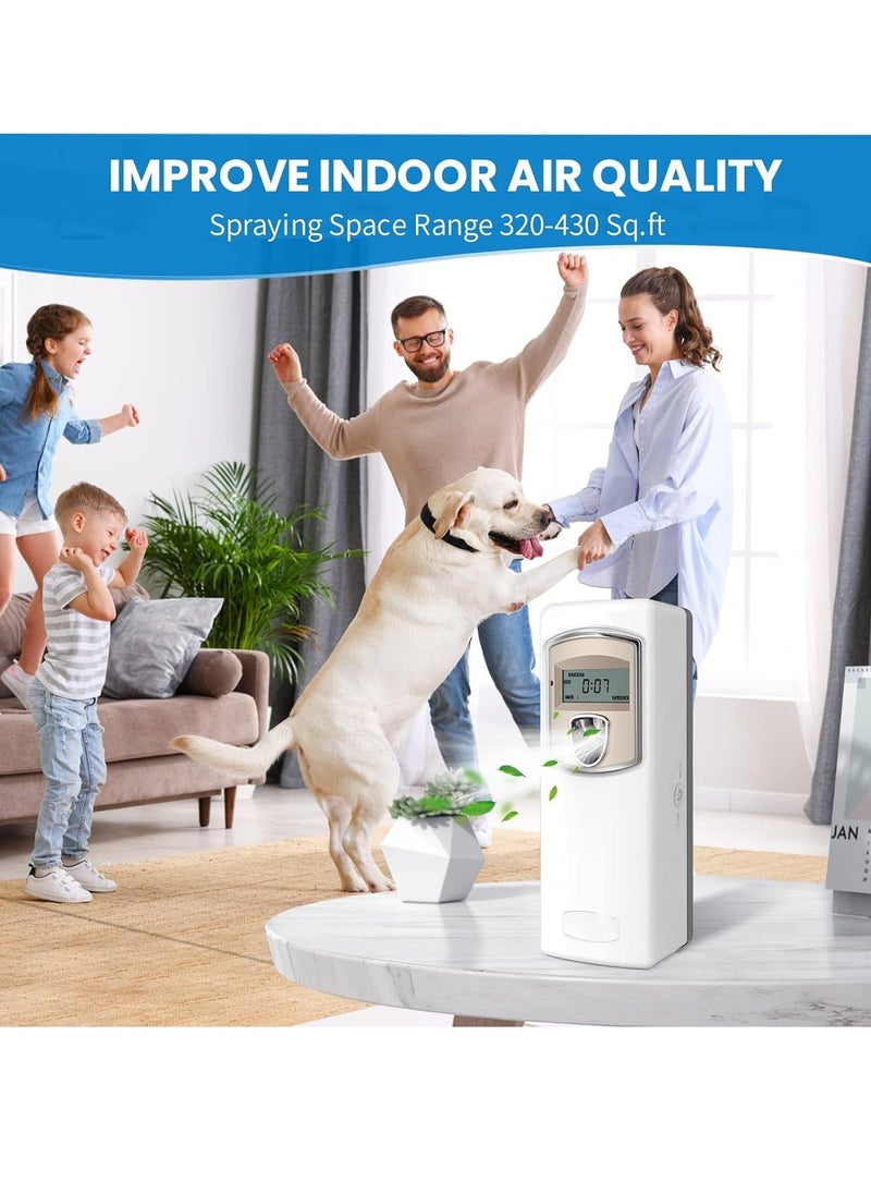 Generic - Automatic Air Freshener Spray Dispenser, LCD Fragrance Dispenser, Programmable Aerosol Spray Dispenser, Wall Mount/Free Standing Timing Spray, for Bathroom, Hotel, Office, Commercial Place White - Image 1