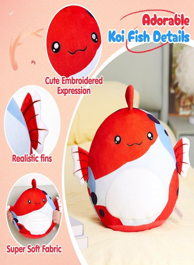 Glow Guards 13-Inch The Koi Fish Plush Pillow Soft Fish Stuffed Animal Toy Cute Multicolored Koi Fish Plush Toy,Gift for Birthday Kids Girls Boys - Image 3