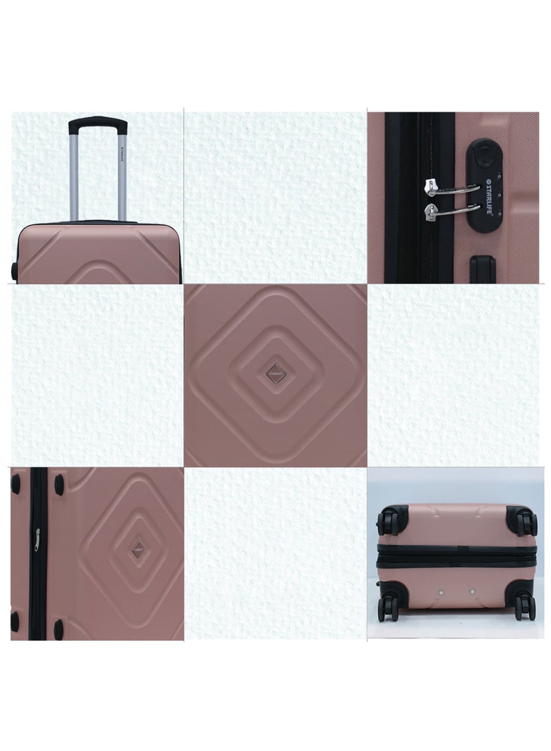 ستار لايف مجموعة حقائب سفر بعجلات من الجانب الصلب ABS مكونة من 3 قطع بعجلات دوارة مع قفل أرقام - Image 4