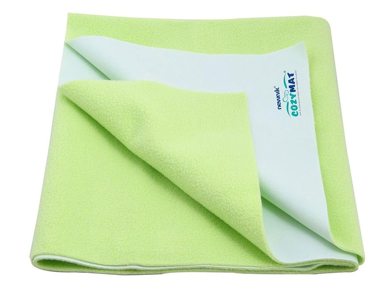 Newnik Baby Mat Waterproof Dry SheetReusable Absorbent SheetsUnderpads Size 200cm X 260cm Lemon Green Double Bed - Image 1