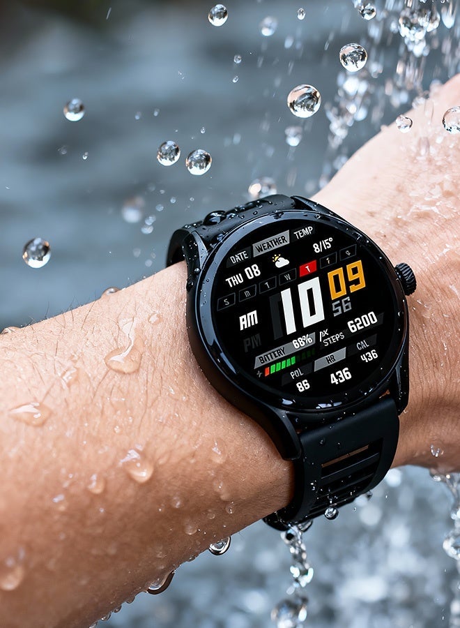 Fluororubber Watch Band，quick Release Rubber Watch Bands  Replacement Strap for Men Women Soft Breathable Diving Strap with Black 20mm/ 22mm - Image 4