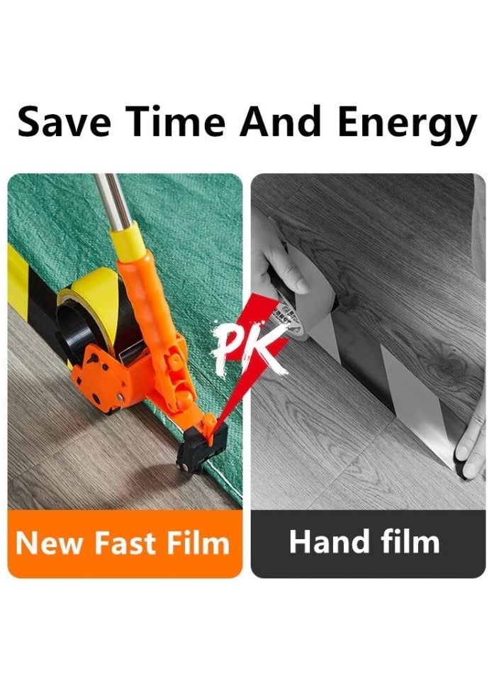 Generic Bending-Free Floor Tape Applicator Quick-Sticking Device For Masking Paper With Extendable Pole  - Image 5