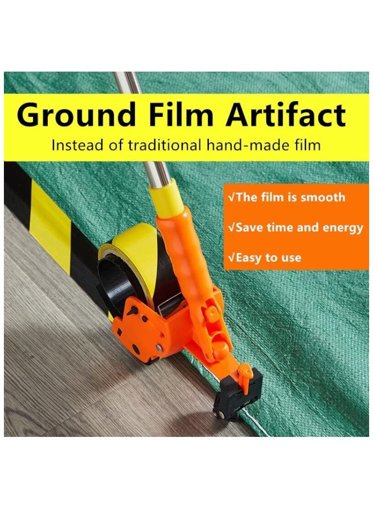 Generic Bending-Free Floor Tape Applicator Quick-Sticking Device For Masking Paper With Extendable Pole  - Image 3
