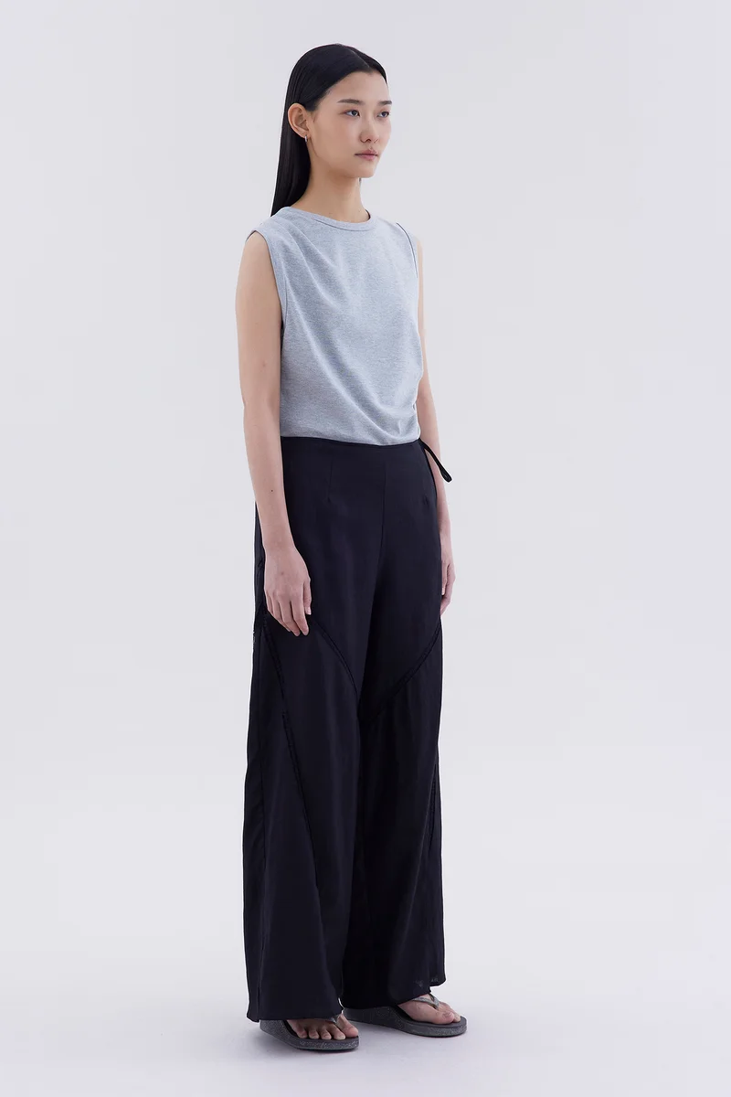 ذا اديتورز ماركت Lacqua Lace-Trim Panelled Pants