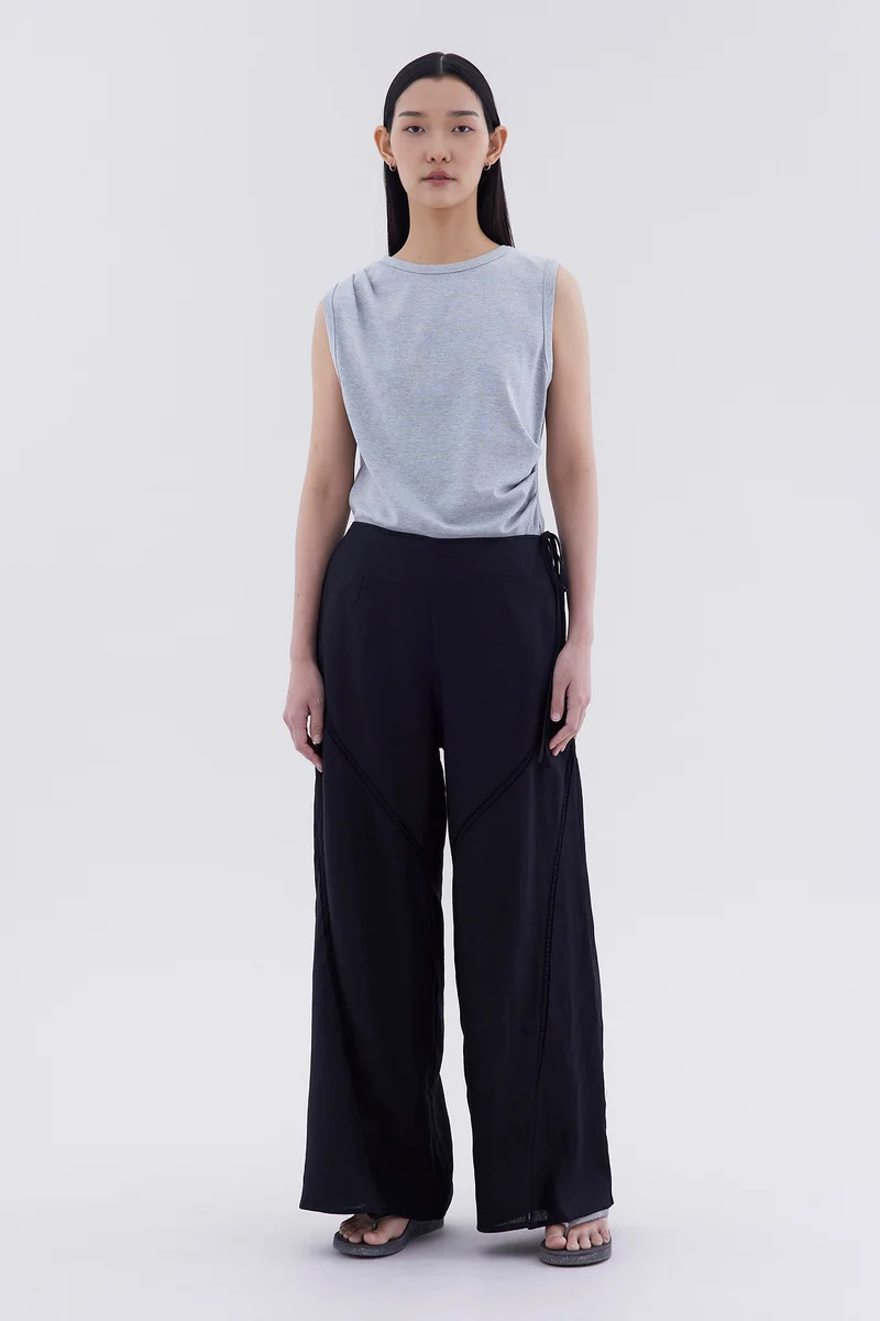 ذا اديتورز ماركت Lacqua Lace-Trim Panelled Pants