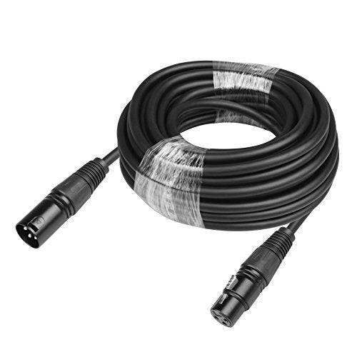 MOUNTAIN_ARK 30 ft 3 Pin DMX Cable with Male/Female XLR Connector, DJ Stage Lighting Data Signal Wire - Image 1