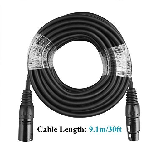 MOUNTAIN_ARK 30 ft 3 Pin DMX Cable with Male/Female XLR Connector, DJ Stage Lighting Data Signal Wire - Image 4