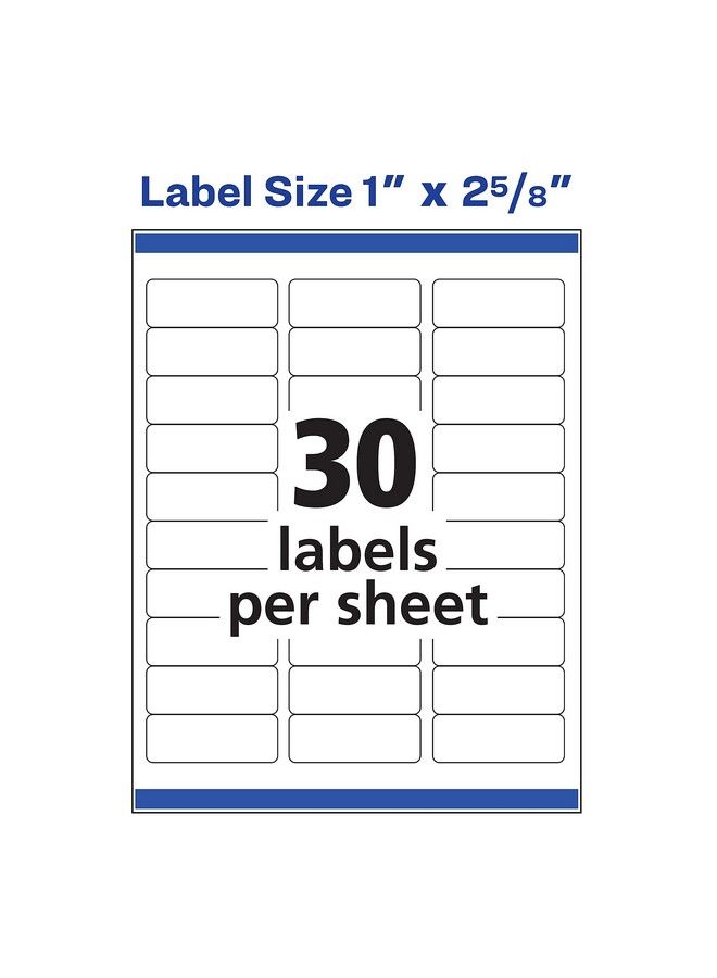 AVERY 18160 Easy Peel Address Labels 1 X 25 8 White 300 Labels Pack - Image 5