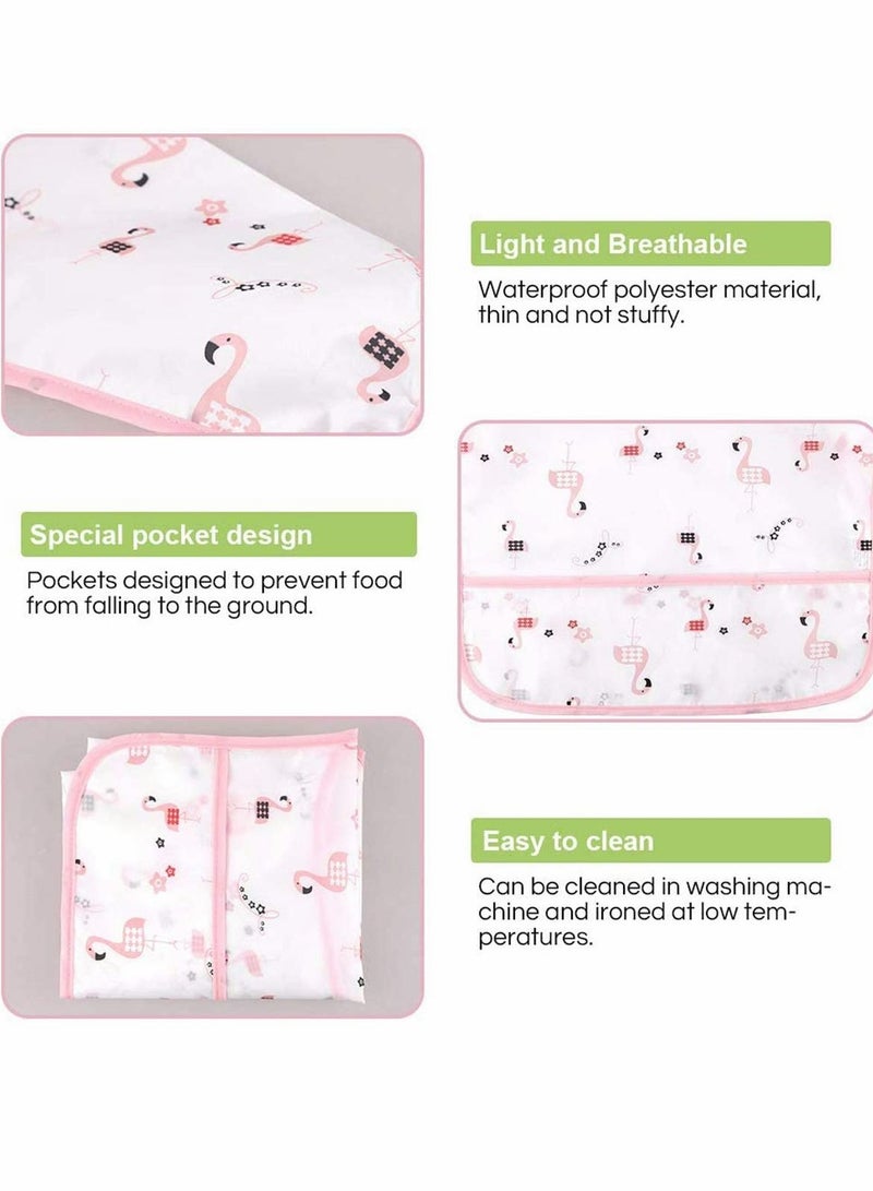 KASTWAVE 5 Pieces Baby Bibs with Sleeves，Waterproof Babies Feeding Bibs with Long Sleeves Washable Baby Drool Painting Apron Bibs Infant Toddler for 0 Months to 2 Years Old - Image 3