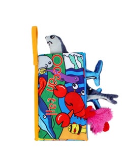 Generic Growth Tree Growth Tree Tail Cloth Book Baby Enlightenment Education Early Education Three-dimensional Tear Baby Cloth Book-Color:Marine Animals  - Image 1