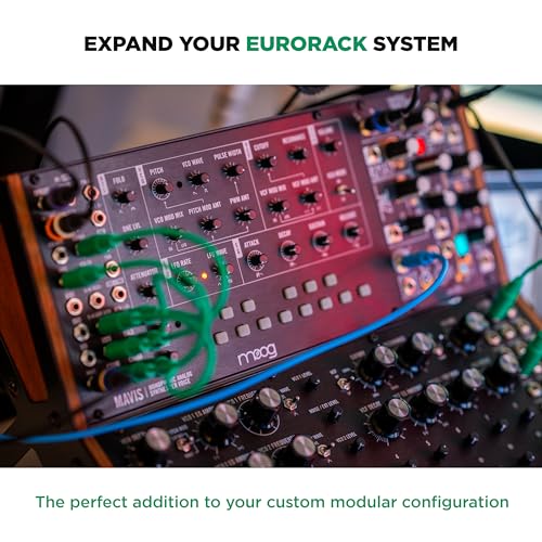 MOOG Mavis - Standalone Semi-Modular Analog Synthesizer Kit with Keyboard; Analog Oscillator, Filter, Envelope Generator; Wavefolder; and Dust Cover - Image 5