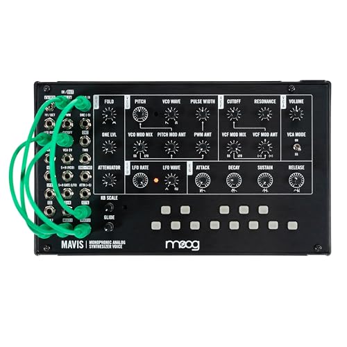 MOOG Mavis - Standalone Semi-Modular Analog Synthesizer Kit with Keyboard; Analog Oscillator, Filter, Envelope Generator; Wavefolder; and Dust Cover - Image 1