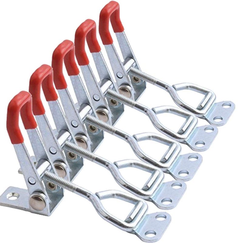 Accessbuy Toggle Clamp Latch 4001 Style150Kg 330Lbs Holding Capacity Toggle Latch ClampAdjustable Pull Action Latches Hardware for Smoker lidToolBox Case Trunk and More 413 inch