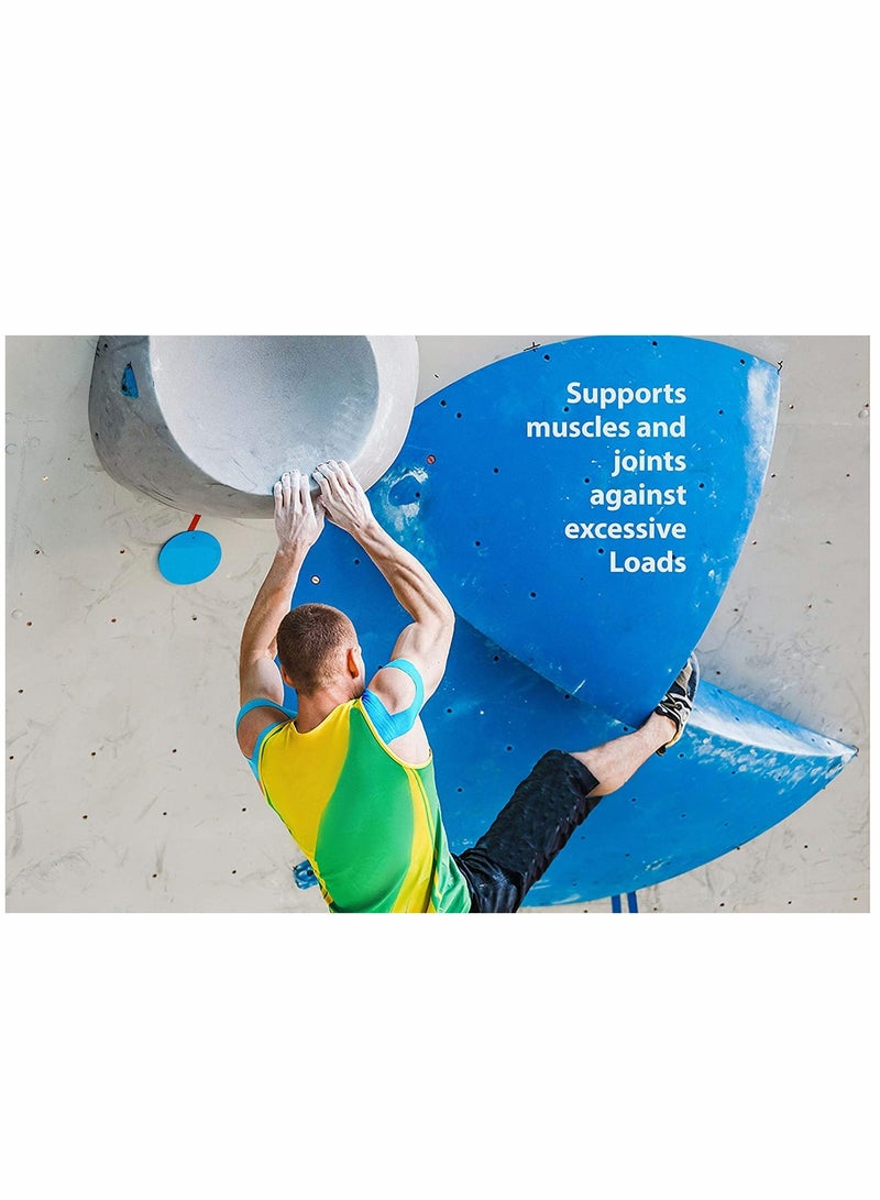 Excefore Sports Kinesiology Tape Roll of Elastic Water Resistant Tape for Support & Muscle Recovery Quality Sports Tape Muscle Tape Support Physio TapeKinetic for Knee Shoulder and Elbow 5cm*5m 2 Roll Beige - Image 4