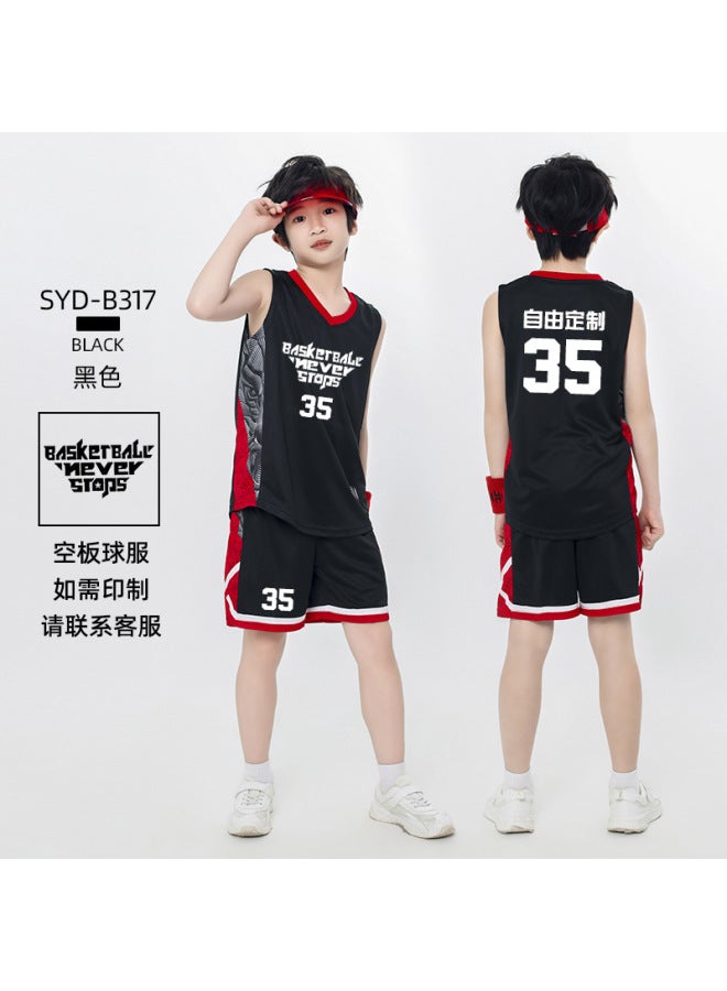Children's Basketball Uniform Suit Boy's Jersey Primary School Students Team Compeion Sports Training Team Uniform Printed Uniform