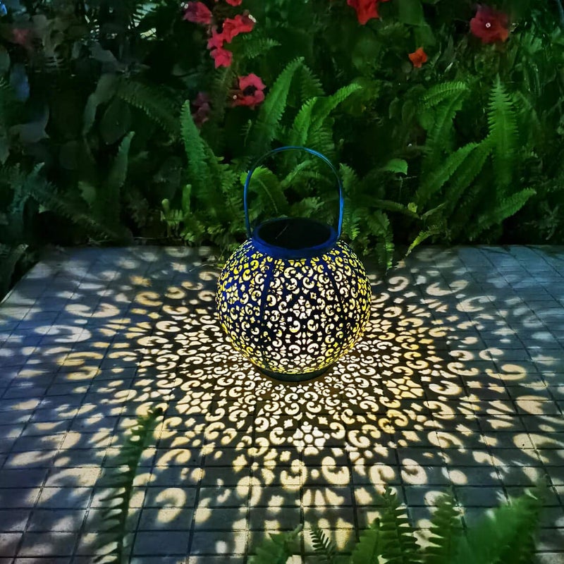 Go2garden Big Solar Outdoor Lanterns Waterproof, Gifts for Dad Mom Garden Yard Decor Lights for Patio,Balcony Party Ornaments, Birthday Mothers Day Gifts for Wife Grandma (1 Pack, Teal Blue) - Image 1