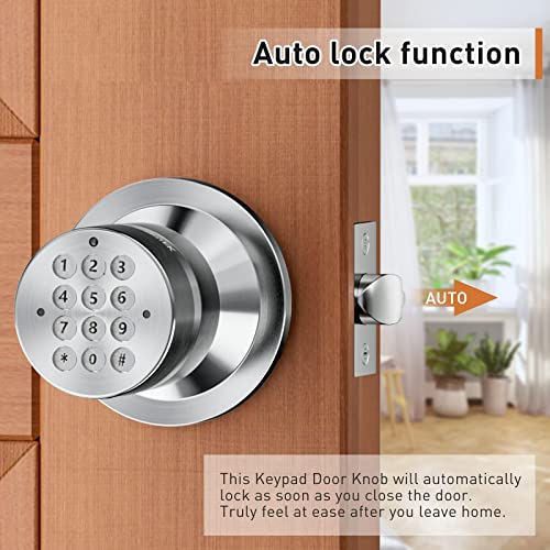 Signstek Keyless Digital Electronic Entry Security Safety Door Lock Locker (Satin Nickel 3 Pack) - Image 3