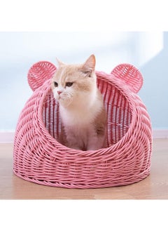 MONOGUE Cat House With Cushion Covered Modern Cute Cat Bed All Season Cats Bed Simple Breathable Pet Nest  - Image 1