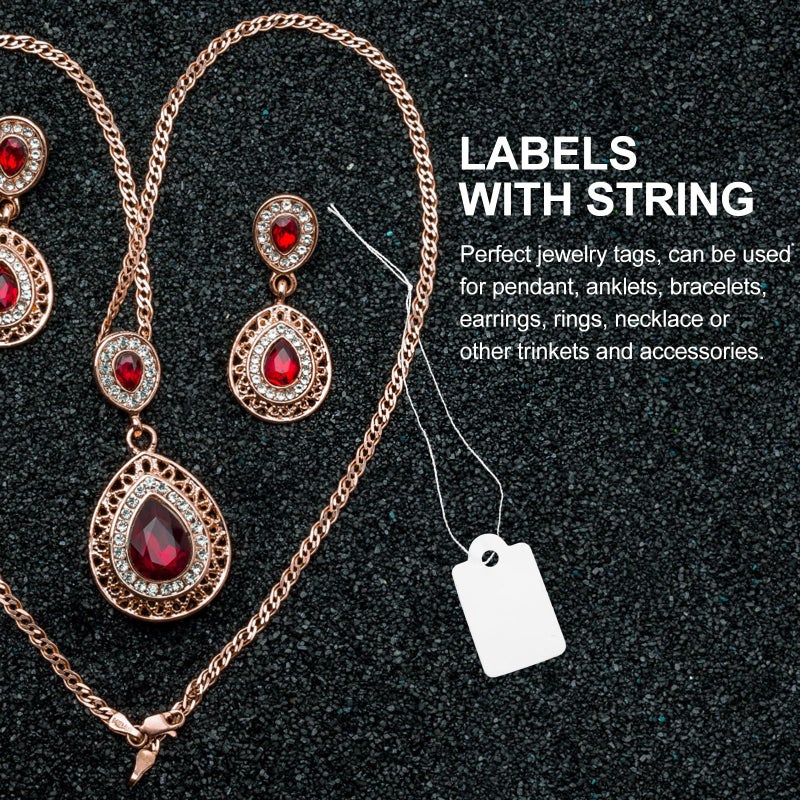 90 Pcs Blank Jewelry Tags With Cotton String Writable Price Labels For Retail Display - Image 5