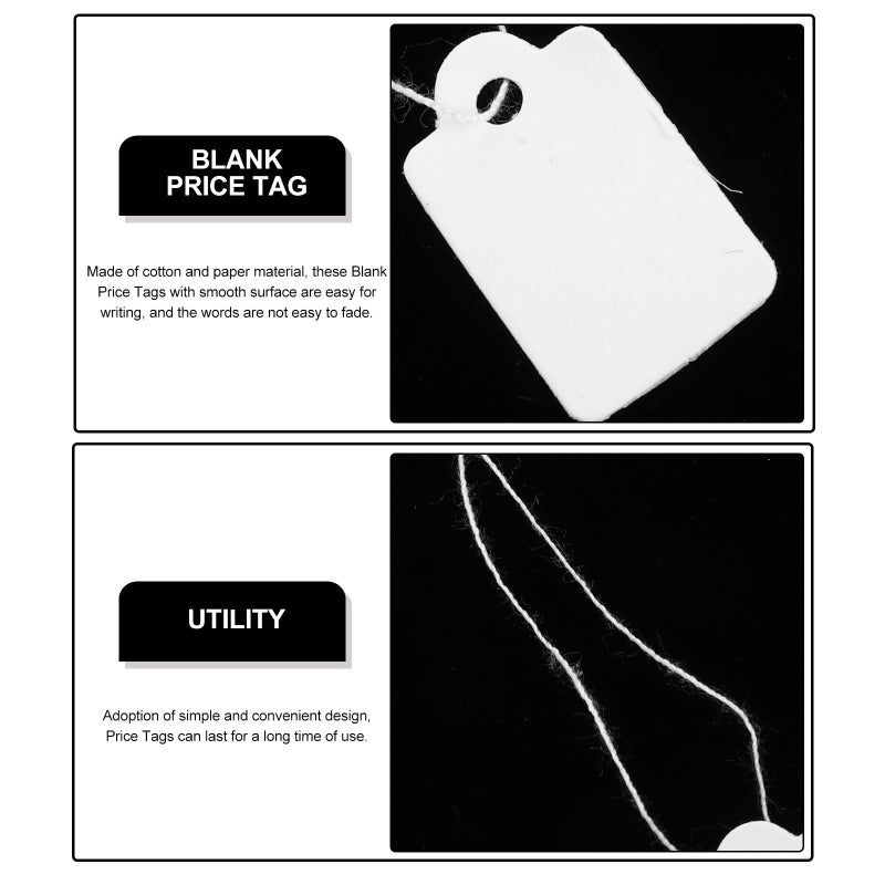 90 Pcs Blank Jewelry Tags With Cotton String Writable Price Labels For Retail Display - Image 4