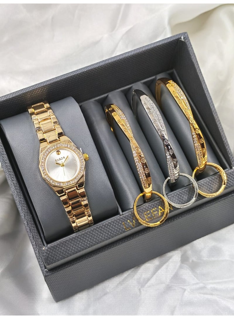 A set of luxurious women's watches with an elegant design - 7 pieces