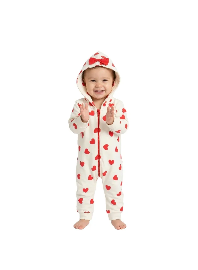 ايكو AIKO-Infant Cute Heart Design Hooded Onsie