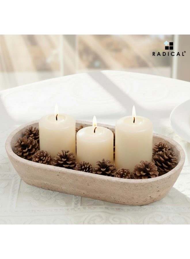 راديكالن وعاء عجين من الرخام الترافرتين | وعاء مزخرف يدويًا للمفتاح والفواكه، مقاس ١٠ بوصات، مناسب لتناول الطعام والمدخل - Image 2