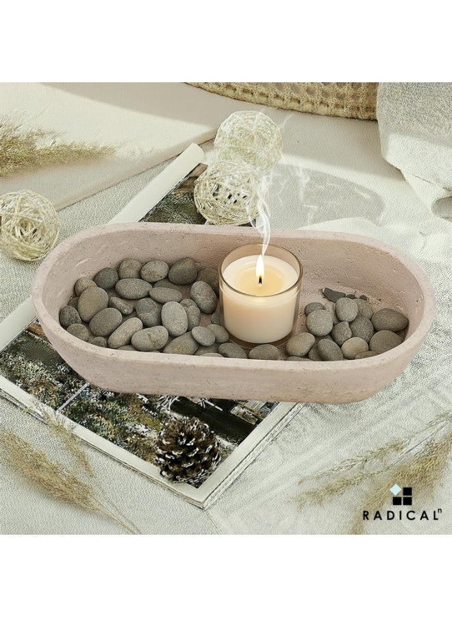 راديكالن وعاء عجين من الرخام الترافرتين | وعاء مزخرف يدويًا للمفتاح والفواكه، مقاس ١٠ بوصات، مناسب لتناول الطعام والمدخل - Image 5