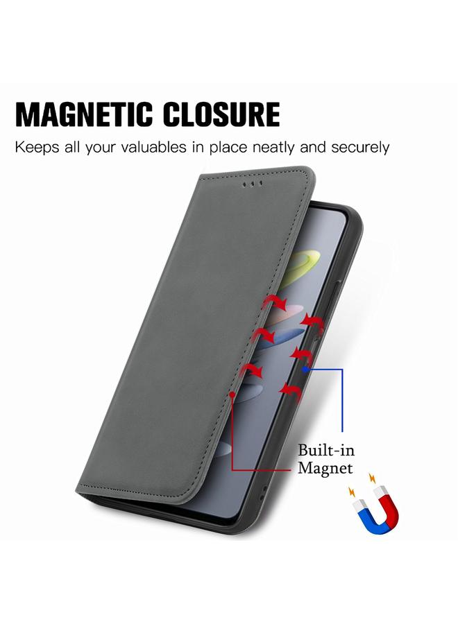 إيروريكس جراب هاتف من الجلد المغناطيسي بتصميم كلاسيكي لهاتف ZTE Blade A75 4G - Image 5