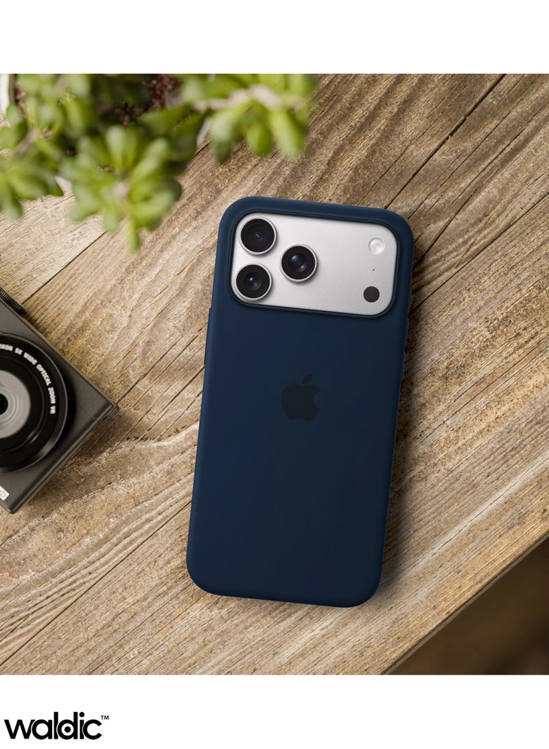 ولديك جراب فاخر لهاتف Apple iPhone 17 Pro Max | غطاء سيليكون فاخر مصمم خصيصًا لهاتف Apple iPhone 17 Pro Max | جراب Apple iPhone 17 Pro Max مع حماية من الكاميرا والسقوط، جراب خلفي رفيع واقٍ لهاتف Apple iPhone 17 Pro Max - أزرق داكن - Image 5