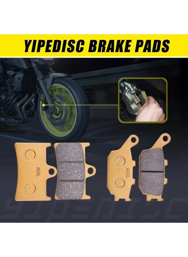 YIPEDISC Brake Pads Kit fit for YAMAHA FZ6 MT-07 MT-09 Tracer700 XSR700 YZF-R1 YZF-R6 YZF-R7 Fazer8 FZ8 FZ1 MT-10 XSR900 FA252 and FA174 Ceramic Fiber Front and Rear Brake Pads Kit(3 Sets) - Image 5