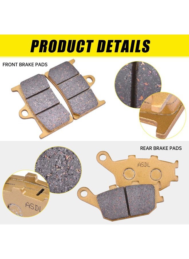 YIPEDISC Brake Pads Kit fit for YAMAHA FZ6 MT-07 MT-09 Tracer700 XSR700 YZF-R1 YZF-R6 YZF-R7 Fazer8 FZ8 FZ1 MT-10 XSR900 FA252 and FA174 Ceramic Fiber Front and Rear Brake Pads Kit(3 Sets) - Image 2