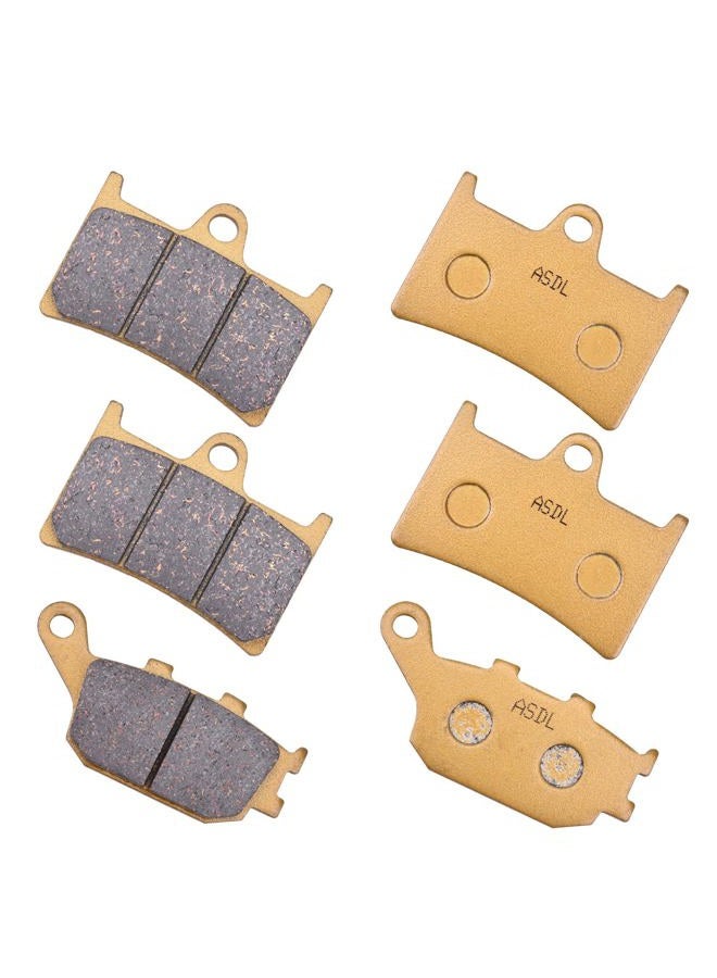 YIPEDISC Brake Pads Kit fit for YAMAHA FZ6 MT-07 MT-09 Tracer700 XSR700 YZF-R1 YZF-R6 YZF-R7 Fazer8 FZ8 FZ1 MT-10 XSR900 FA252 and FA174 Ceramic Fiber Front and Rear Brake Pads Kit(3 Sets) - Image 1
