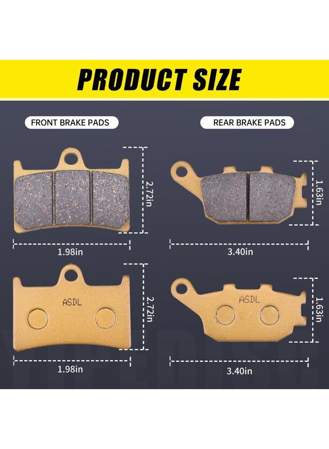 YIPEDISC Brake Pads Kit fit for YAMAHA FZ6 MT-07 MT-09 Tracer700 XSR700 YZF-R1 YZF-R6 YZF-R7 Fazer8 FZ8 FZ1 MT-10 XSR900 FA252 and FA174 Ceramic Fiber Front and Rear Brake Pads Kit(3 Sets) - Image 3