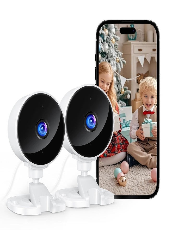 YOTON 1080P Indoor Security Camera for Baby Monitor, Pet Camera with Night Vision, 2-Way Audio, Motion Detection, Cloud & SD Card Storage, Easy Setup, Works with Alexa & Google Assistant (2 Pack) - Image 1