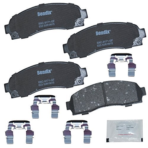 Bendix Priority1 CFC833 Ceramic Front Brake Pads for Select Models Ford Explorer, Explorer Sport, Sport Trac, Ranger, Mazda B2300, B3000, B4000, Mercury Mountaineer - Image 1