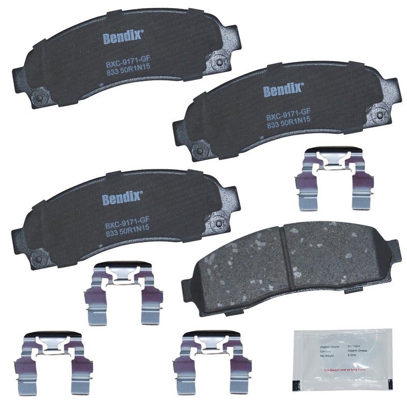 Bendix Priority1 CFC833 Ceramic Front Brake Pads for Select Models Ford Explorer, Explorer Sport, Sport Trac, Ranger, Mazda B2300, B3000, B4000, Mercury Mountaineer - Image 4