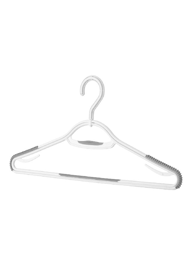 Whitmor 5-Piece Slim Sur-Grip Hanger Set with Pivot Hooks White and Grey 43.51 x 20.5 x 0.8 cm 6672-9037-5-PG - Image 2