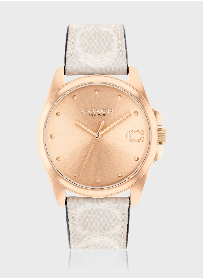 COACH Greyson Mesh Strap Analog Watch