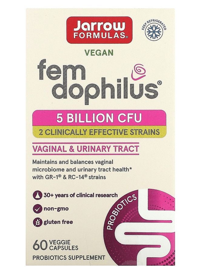 jarrow formulas فييم دوفيلوس 5 مليار CFU 60 كبسولة نباتية