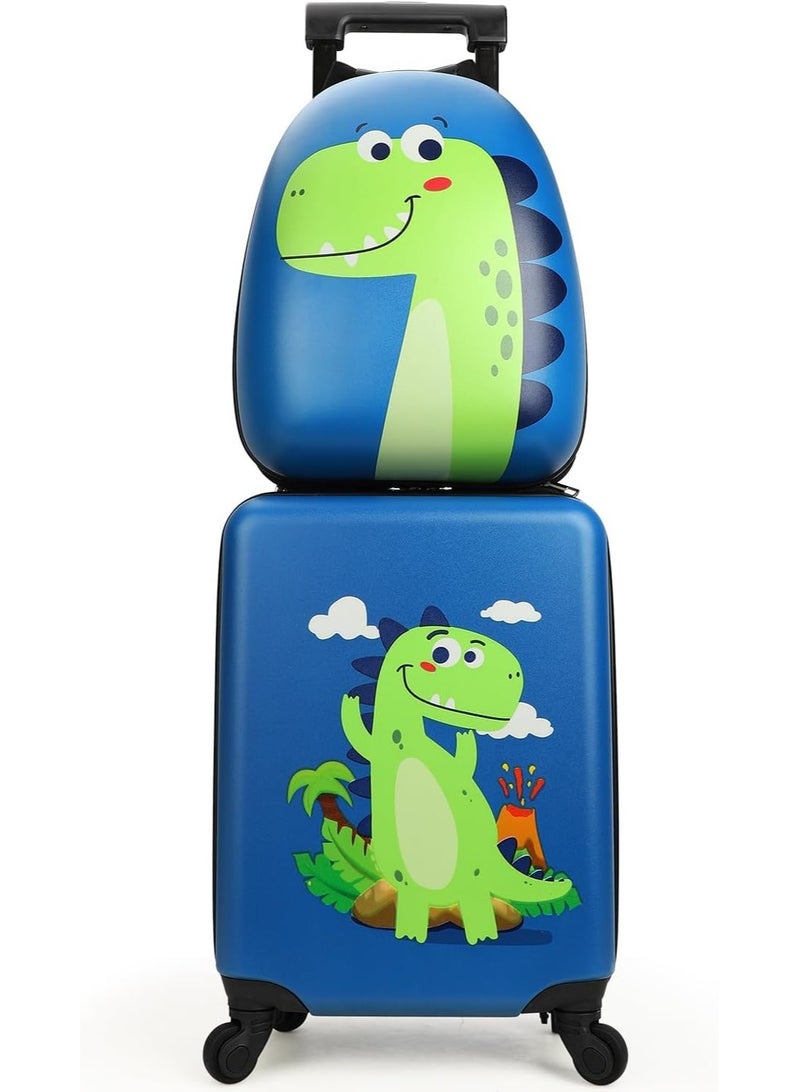 رات سو مجموعة حقائب الأمتعة للأطفال حاملة قابلة للطي بقشرة صلبة حقيبة ظهر سفرية حقيبة سفر مدمجة بعجلات دوارة - Image 1