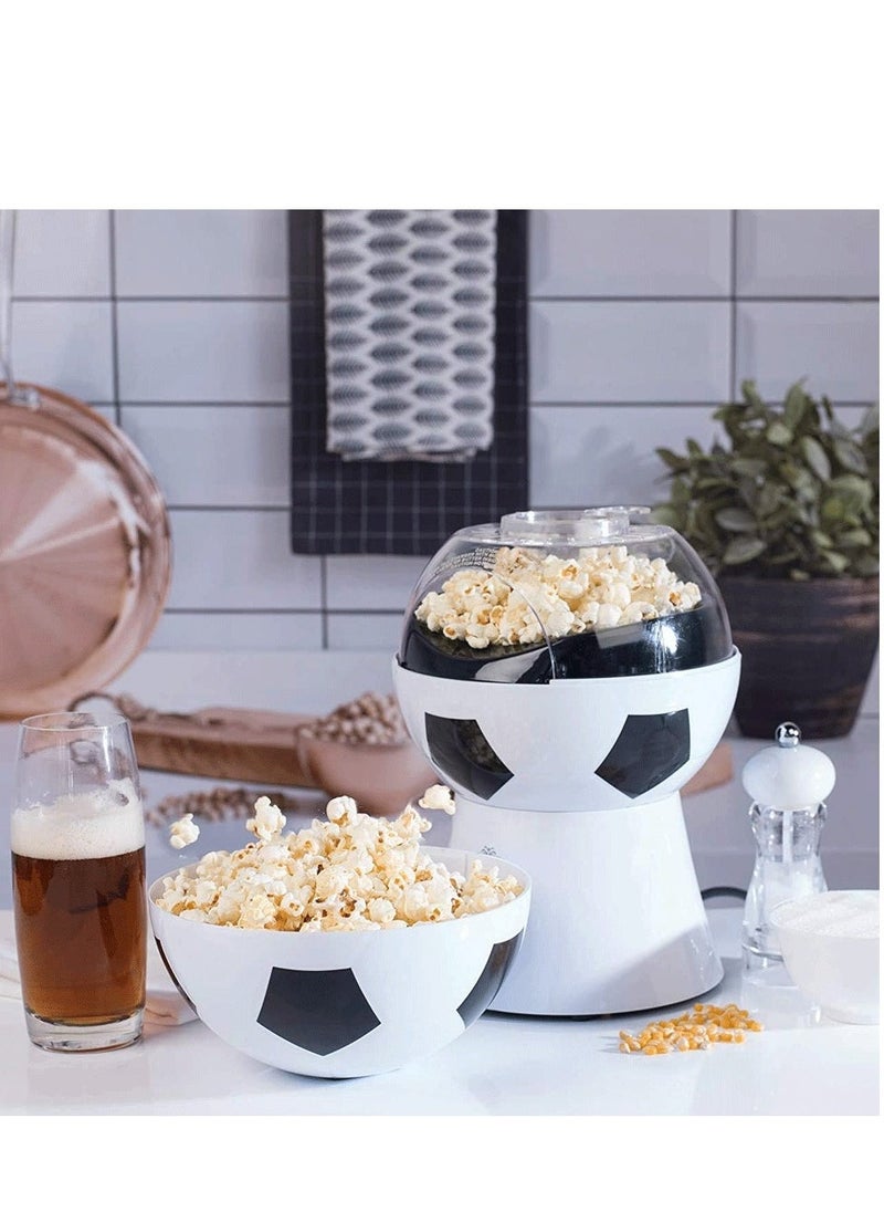 ELTRAZONE Popcorn Machine 1200W – Electric Hot Air Popcorn Maker, Popcorn in 2 Minutes, Oil-Free & Grease-Free, Easy to Clean – Football Edition Design for Healthy, Quick Snacks - Image 2