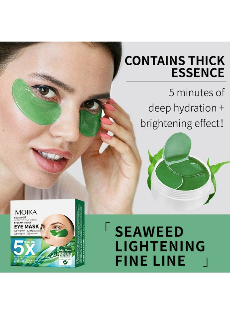 MOIKA 3 boxes Peptides Hydra-Gel Eye Patches for Dark Circles and Puffy Eyes, Reduce Under Eye Bags and Smooth Wrinkles, Anti-Aging, Eye Skin Care Pads With Soluble Collagen and Peptides - Image 2