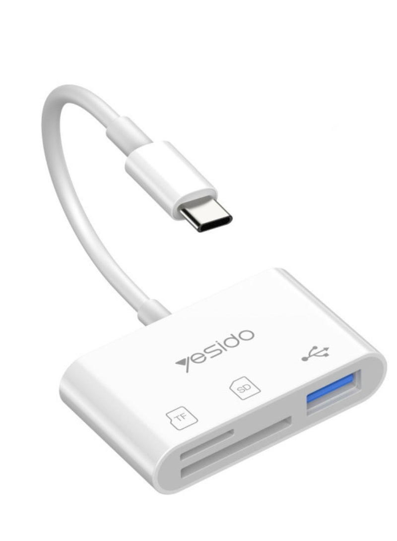 يسيدو GS16 فتحة بطاقة SD عالية الجودة من النوع C إلى USB 3.0 TF ومحول OTG للشحن السريع PD - Image 1
