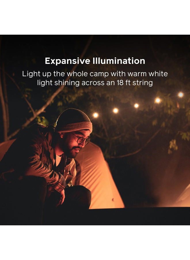 BioLite Solar String Rechargeable, Solar String Lights for Camping, Patio, and Travel, 18-Foot, Warm White - Image 3