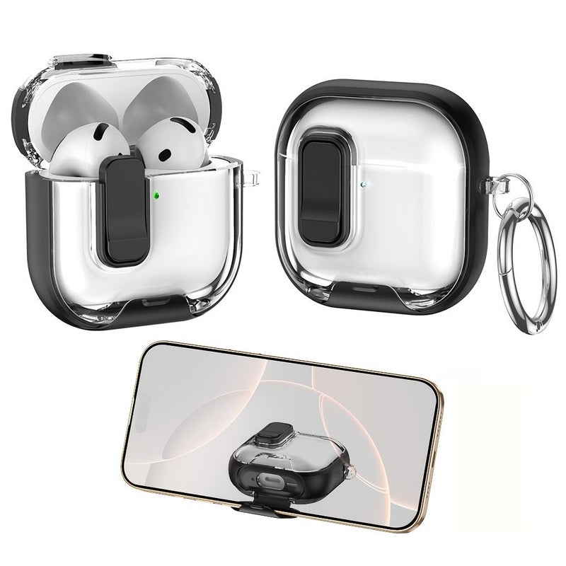 Pink Transparent Protective Shell Case For Airpods Pro And Pro 2 2025 - Image 1