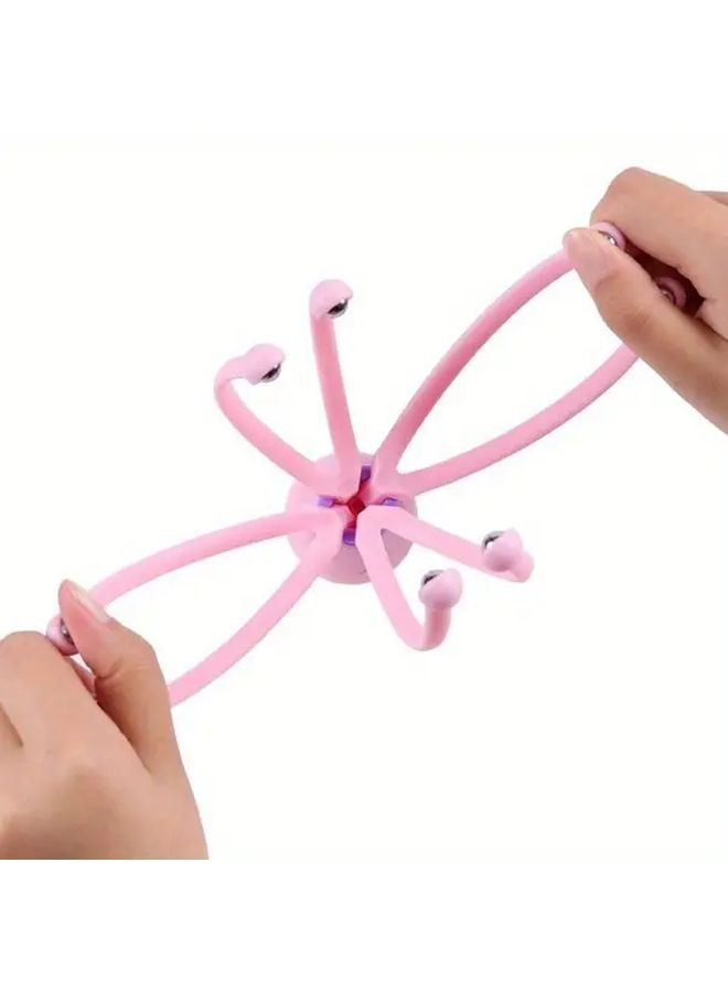 Blue Octopus Head Massager with 8 Detachable Claws Steel Ball Skin Scratching Tool - Image 5