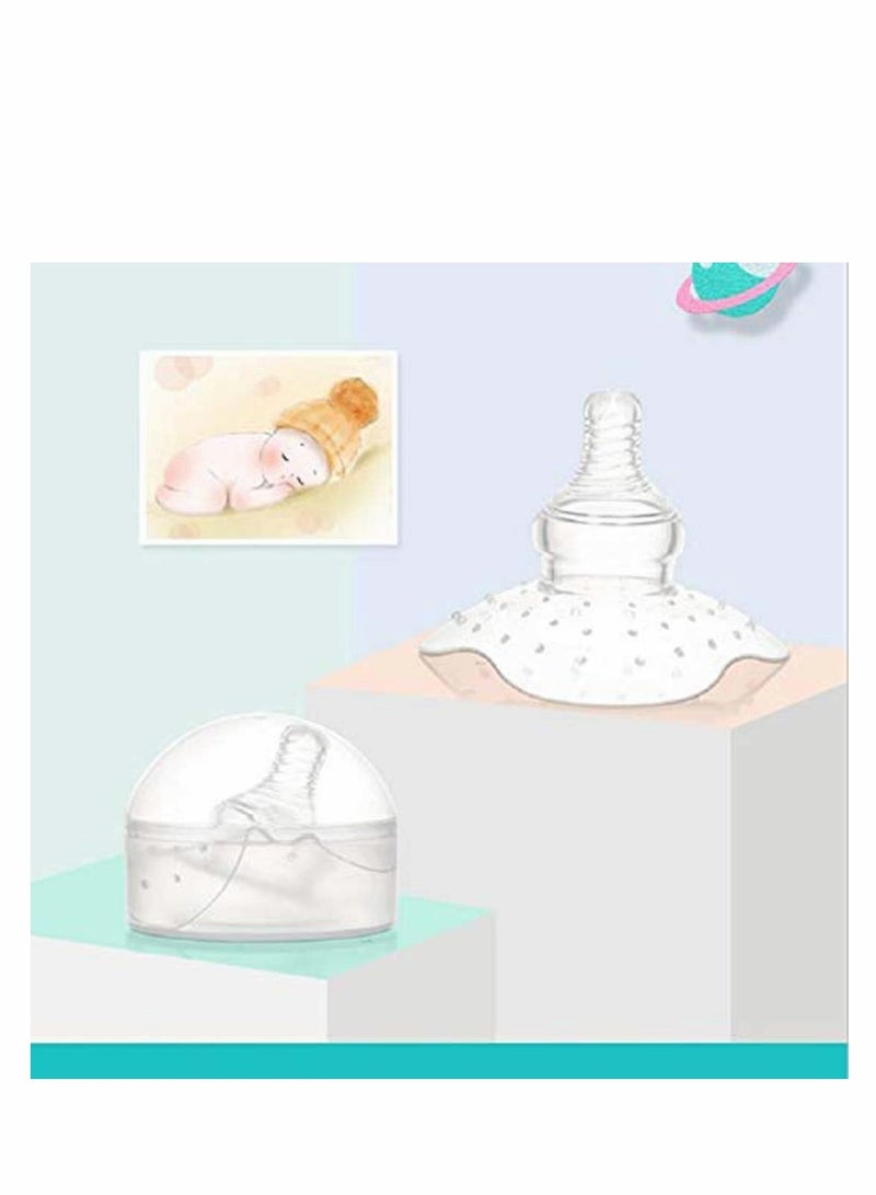 SOLARAE Nipple Shield,Premium Contact Nippleshield, Assist Perfect for Nursing Mothers with Inverted & Sore Nipple with Carrying Case for Breastfeeding Mothers, Non-Toxic, Made Without BPA - Image 4